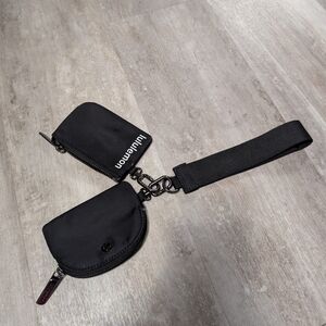 lululemon athletica Black Dual Pouch Wrist Strap